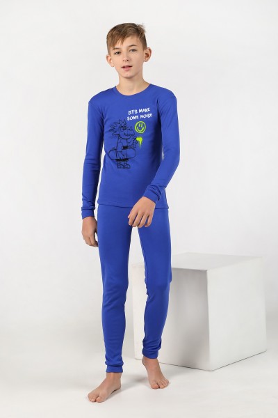 Пижама для мальчика   Колор 2 синий  (ВИТ)