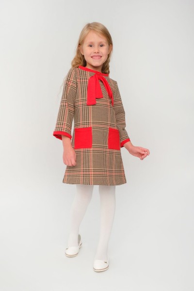 Платье Кэтрин красныйкофе детское - красный (НТ)
