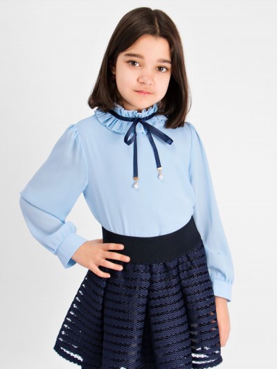 Блузка для девочки SP0400 - голубой (НТ)