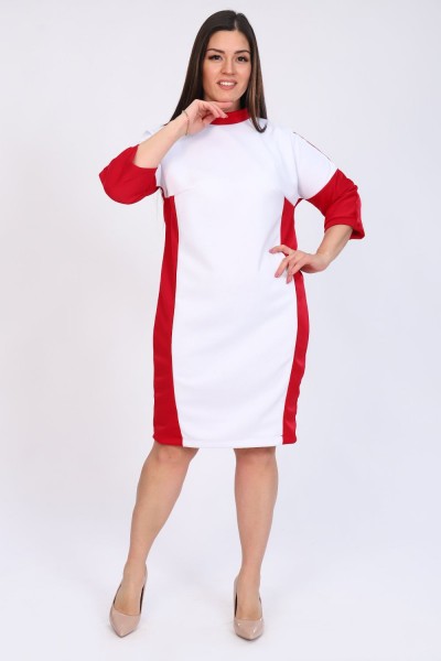Платье 52235 - красно-белый (НТ)