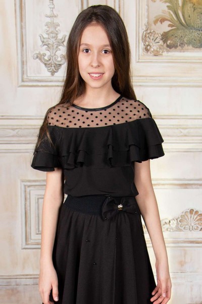 Блузка для девочки SP1902 - черный (НТ)