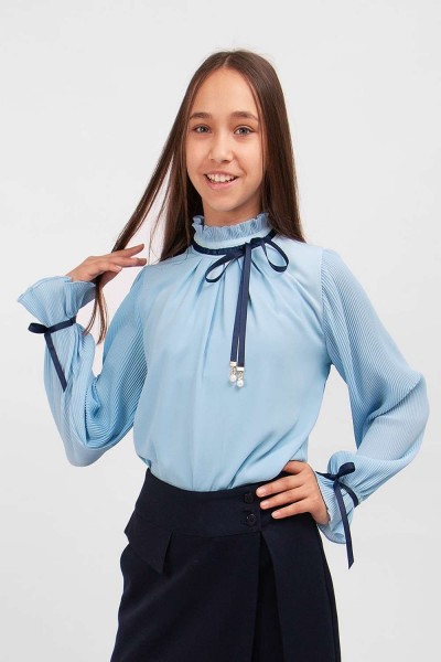 Блузка для девочки SP2801 - голубой (НТ)