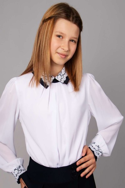 Блузка для девочки SP0302 - белый (НТ)