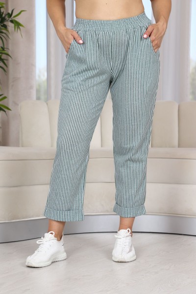 Брюки 9154 - полоса хаки (НТ)