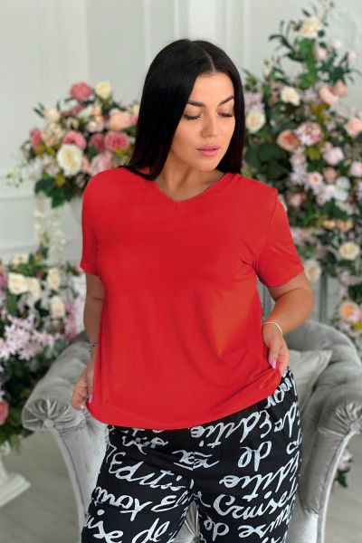 Футболка 9062 - красный (НТ) Футболка 9062 - красный (НТ)