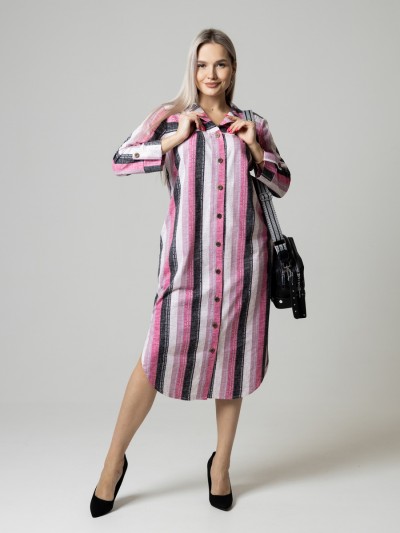 Платье-рубашка женское П-153 розовый (ET)
