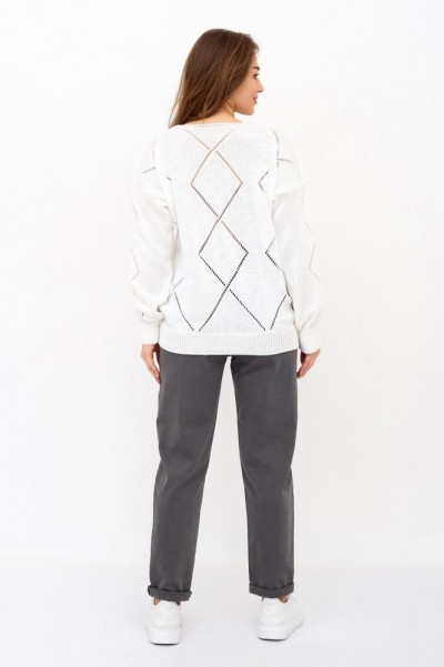 Пуловер  Дилара белый. 9226 (LD)