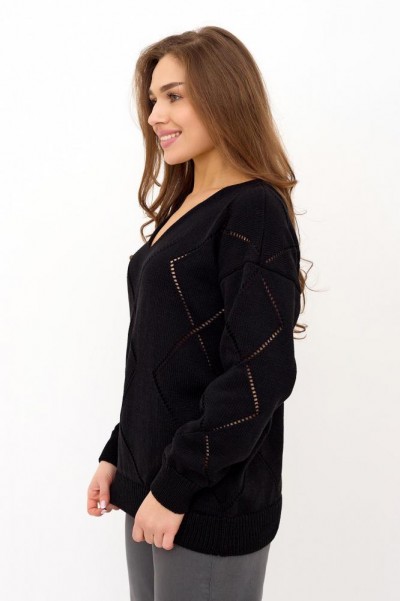 Пуловер  Дилара черный 9193 (LD)