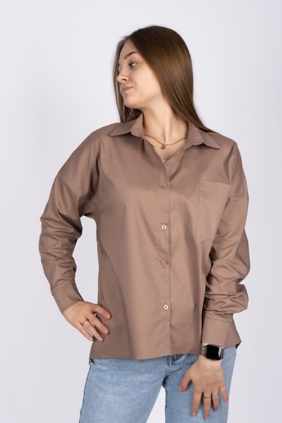 Джемпер (рубашка) женский 6359 - коричневый (НТ)