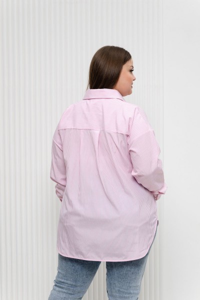 Блузка арт. БЛ-10-401 - полоска розовая широкая (НТ)
