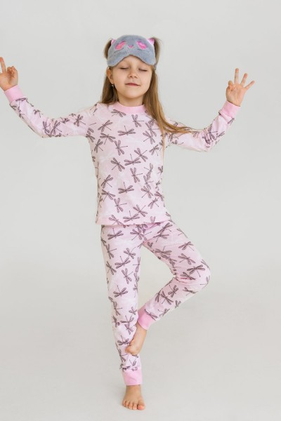 Пижама детская Сладкий сон - стрекозы на розовом (НТ)