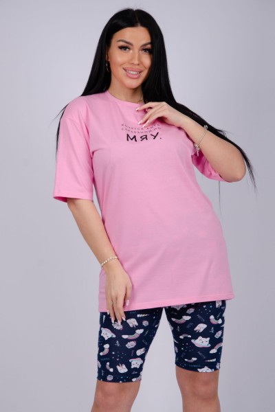 Пижама Мяу - розовый (НТ)