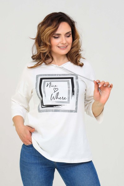 Футболка 50518 - молочный (НТ) Футболка 50518 - молочный (НТ)