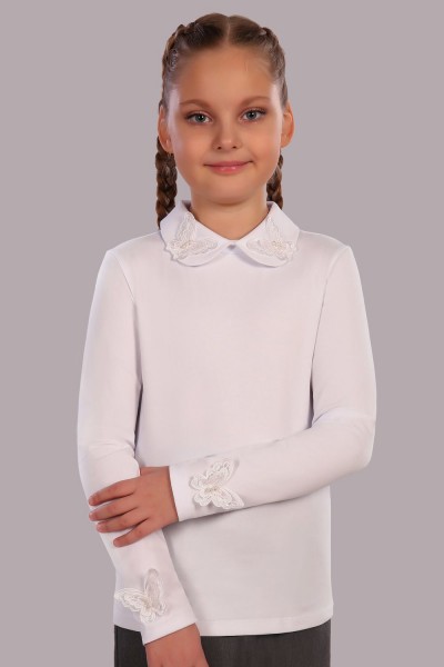 Блузка для девочки Камилла арт. 13173 - белый (НТ)