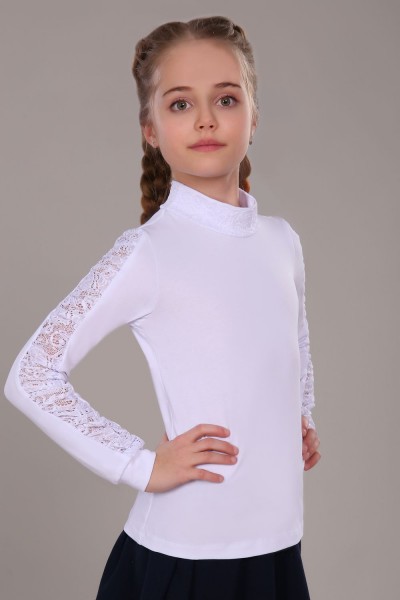 Блузка для девочки Каролина New арт.13118N - белый (НТ)