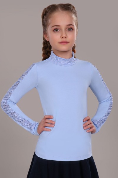 Блузка для девочки Каролина New арт.13118N - светло-голубой (НТ)