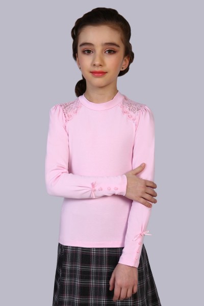 Блузка для девочки Алена арт. 13143 - светло-розовый (НТ)