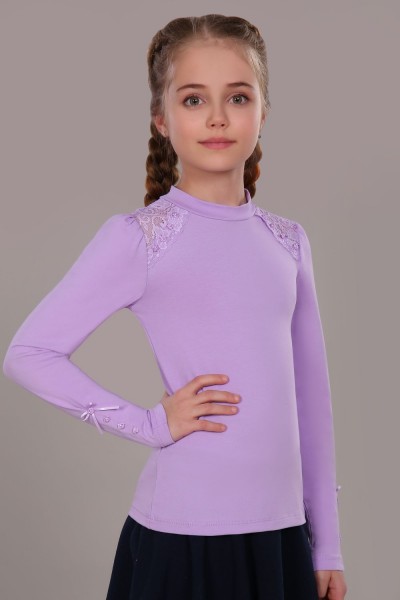 Блузка для девочки Алена арт. 13143 - светло-сиреневый (НТ)