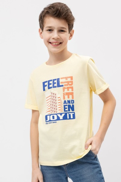 Футболка для мальчиков 113421 - светло-желтый (НТ)