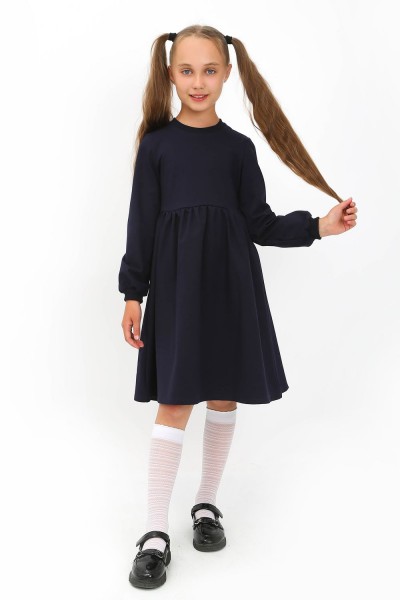 Платье Школа-6 детское - темно-синий (НТ)
