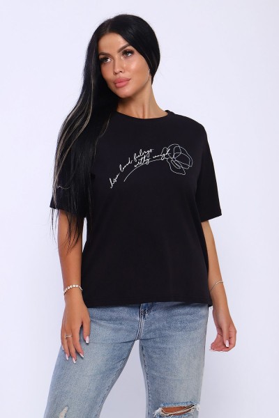 Футболка 80021 - черный (НТ) Футболка 80021 - черный (НТ)