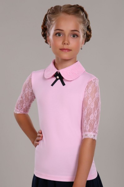 Блузка для девочки Шарлиз Арт. 13237 - светло-розовый (НТ)