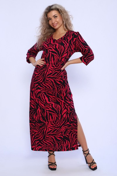 Платье 59205 - черный-красный (НТ)