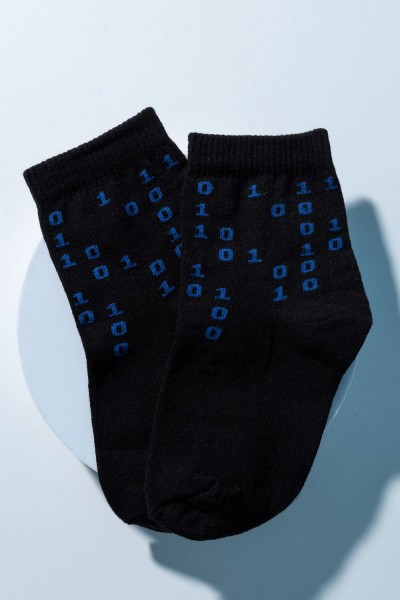 Носки детские Бинарный код 2 пары - синий (НТ)