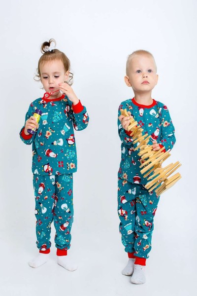 Пижама Эльф детская - темно-зеленый (НТ) Пижама Эльф детская - темно-зеленый (НТ)