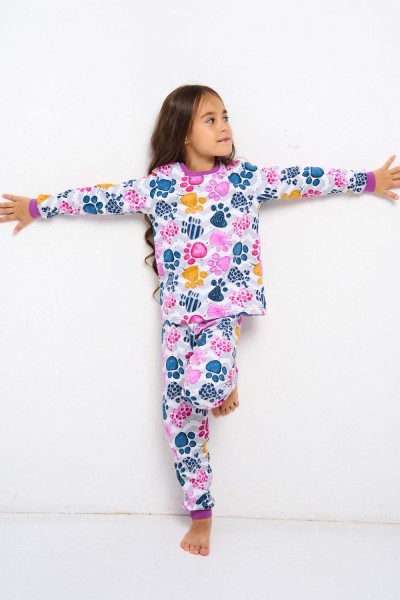 Лапуля - детская пижама теплая - лиловый (НТ)