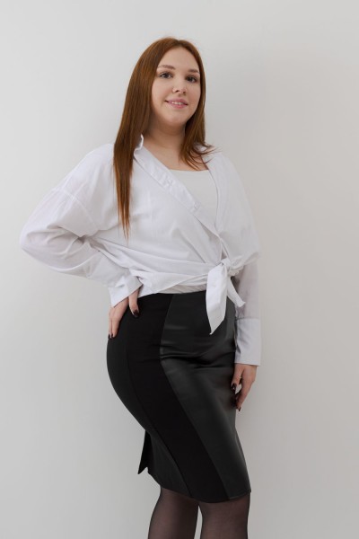 89601 Юбка комбинированная - черный (НТ)