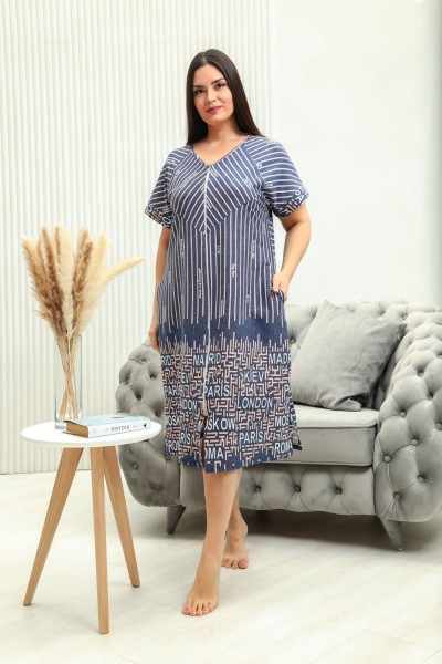 Халат женский 8422 - купон-полоса (НТ)