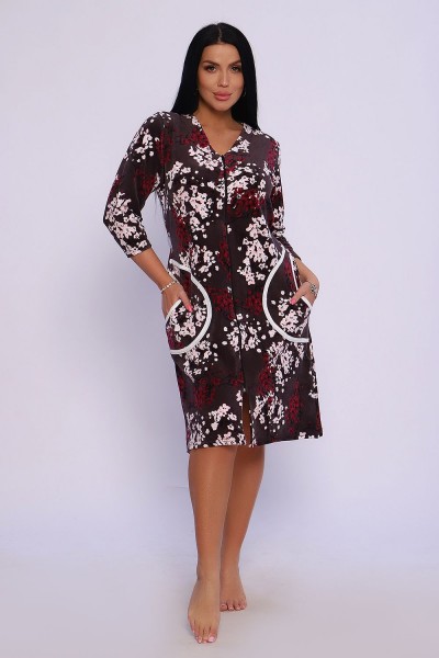 Женский Халат 39034 - темно-серый (НТ)