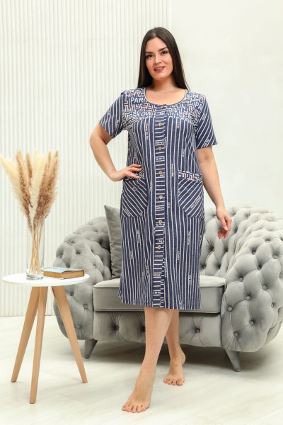 Халат женский 8421 - купон-полоса (НТ)