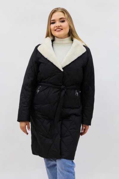Демисезонная женская куртка осень-весна-еврозима 2816 - черный (НТ)
