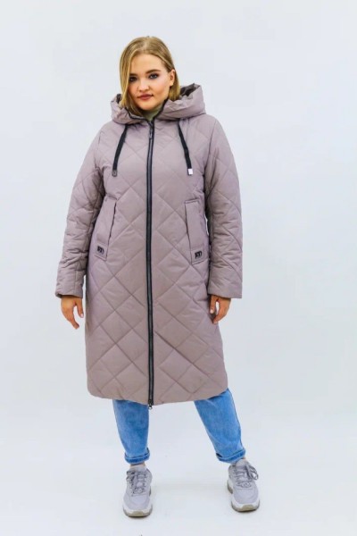 Демисезонная женская куртка осень-весна-еврозима 2810 - бежевый (НТ)