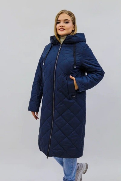 Демисезонная женская куртка осень-весна-еврозима 2810 - синий (НТ)