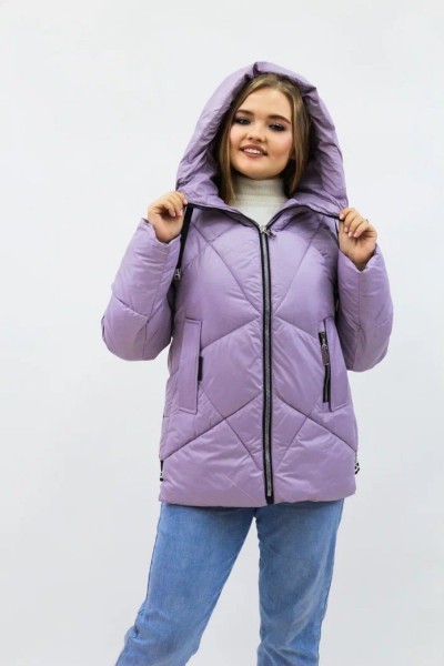 Демисезонная женская куртка осень-весна-еврозима 2811 - розовый (НТ)
