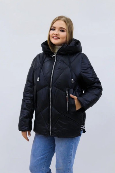 Демисезонная женская куртка осень-весна-еврозима 2811 - черный (НТ)