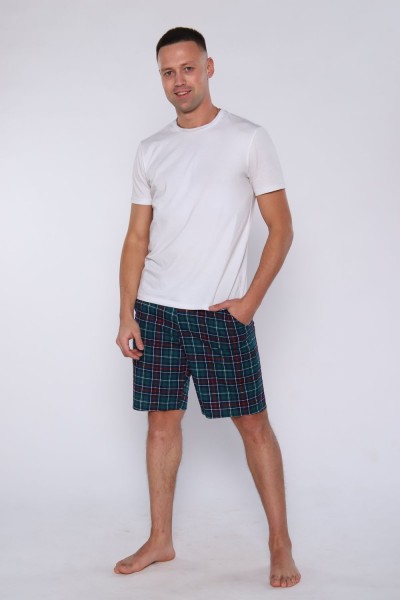 Шорты 36679 - зеленая клетка (НТ)