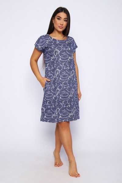 Платье 016 Бренд Rozhkova KV - синий (НТ)