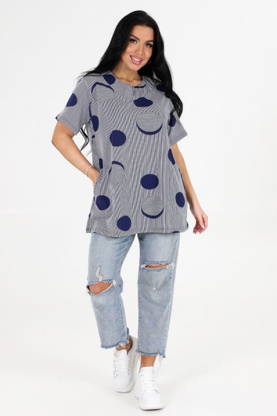 Туника 6087 - синяя полоска (НТ)