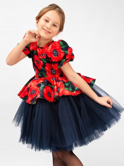 Платье нарядное для девочки SP2010 - красный (НТ)