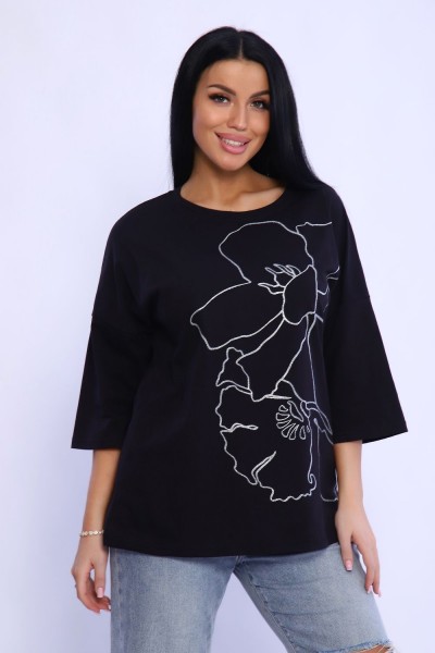 Туника 80028 - черный (НТ)