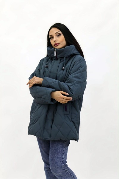 Зимняя женская куртка еврозима-весна-осень 2889 - бирюза (НТ)