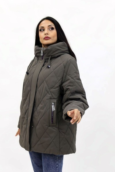 Зимняя женская куртка еврозима-весна-осень 2889 - хаки (НТ)