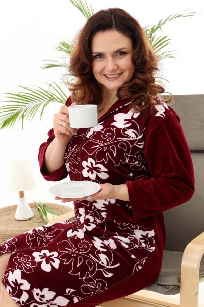 Халат 53530 - бордовый (НТ)