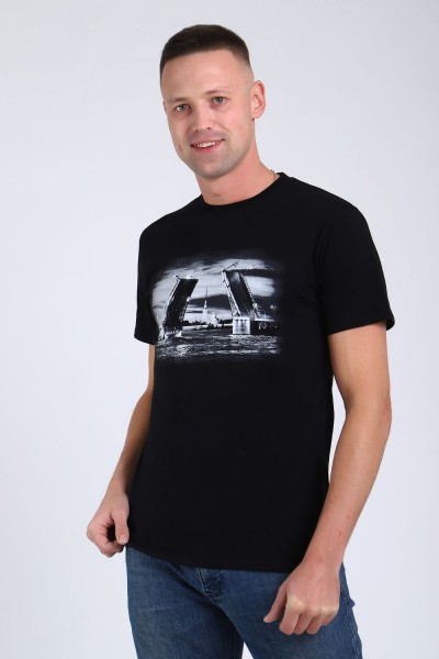 футболка мужская 82053 - черный (НТ)