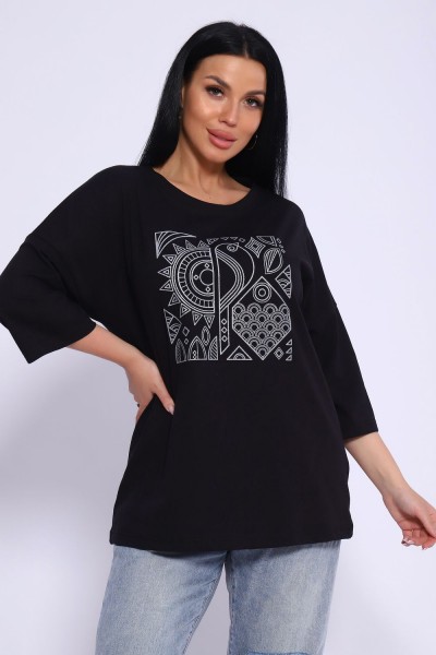 Туника 80030 - черный (НТ)