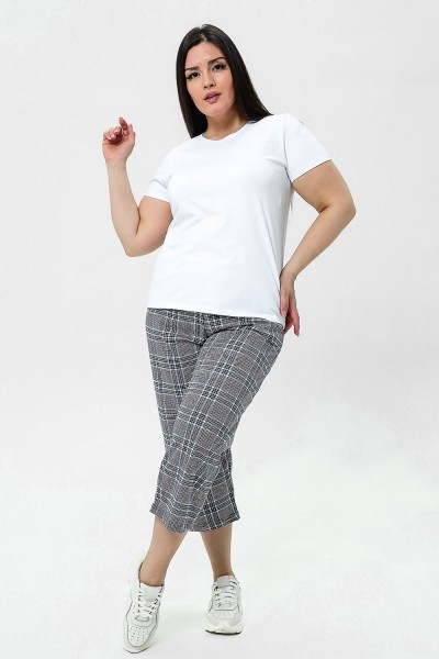 Бриджи 21609 - серая клетка (НТ)